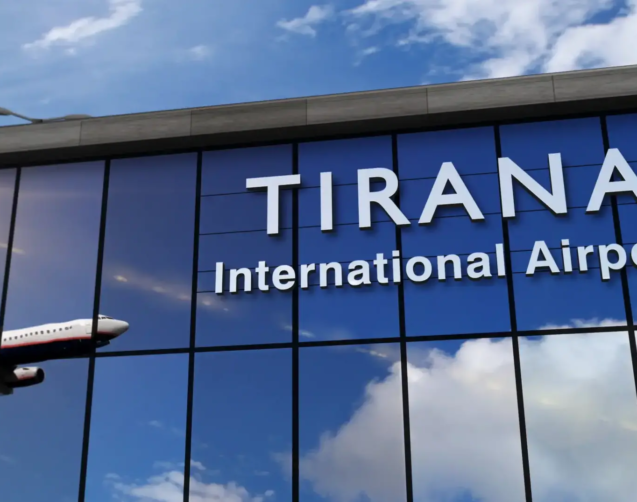 tirana international airport image of window